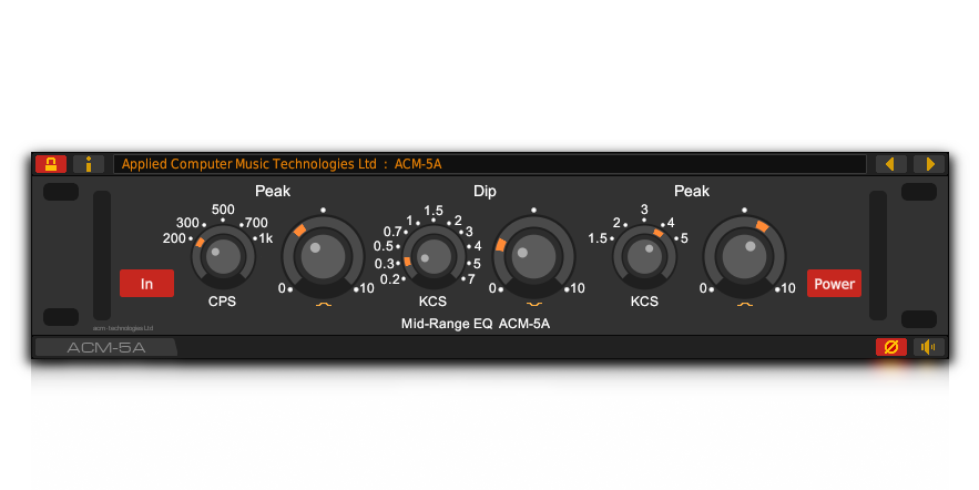 The ACM-5A mid-range EQ VST plug-in for Windows and Linux