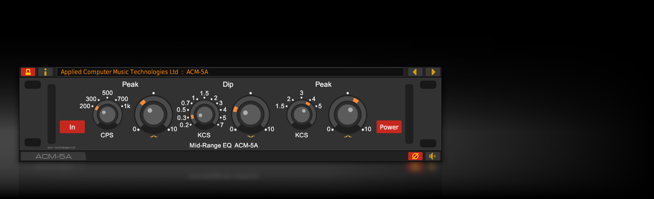 The ACM-5A vintage mid-range EQ plug-in for Windows and Linux