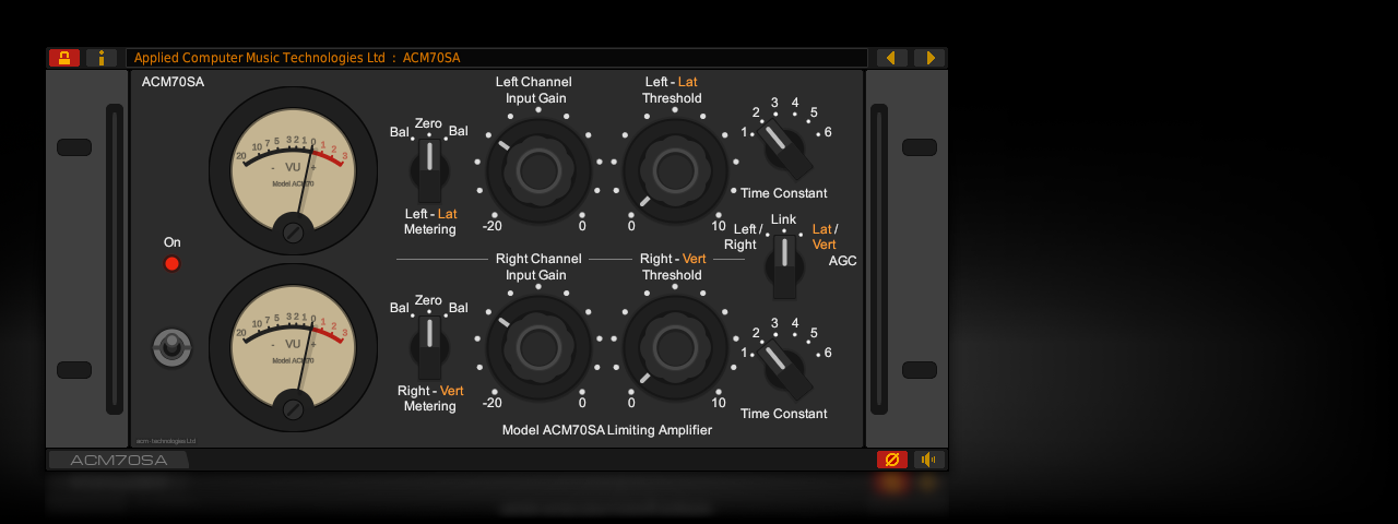 The ACM70SA vintage limiter plug-in for Windows and Linux