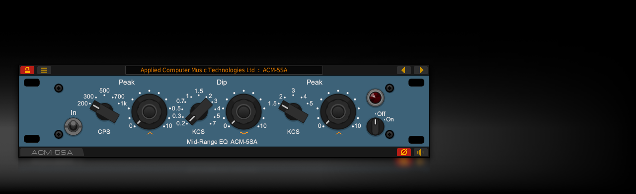 The ACM-5SA vintage mid-range EQ plug-in for native Wayland host applications on Linux