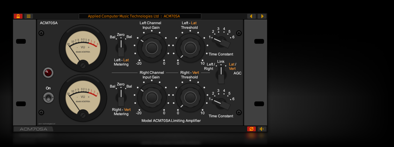 The ACM70SA vintage limiter plug-in for native Wayland host applications on Linux