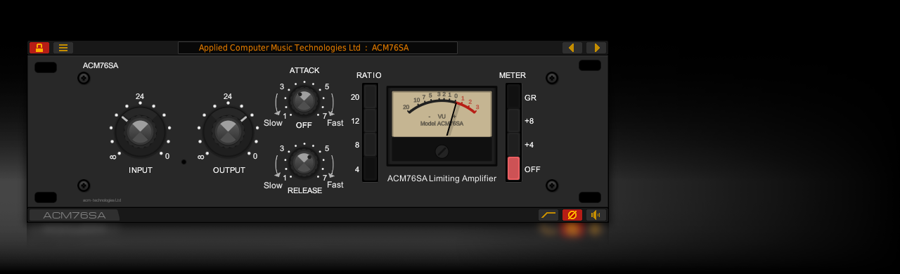 The ACM76SA vintage FET compressor plug-in for Windows and Linux