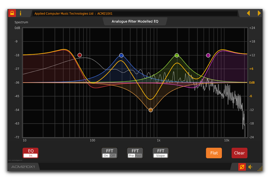 The ACM210 Graphical EQ Plug-In - A professional graphical equalizer VST plug-in for Windows and Linux