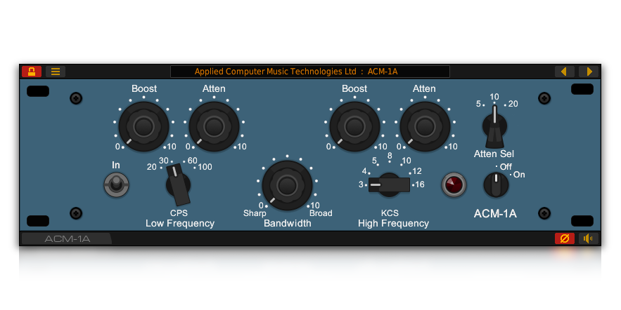 The ACM-1A vintage program EQ VST plug-in for Windows and Linux