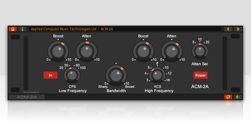The ACM-2A program EQ VST plug-in for Linux