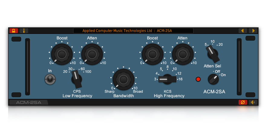 The ACM-2SA vintage program EQ VST plug-in for Windows and Linux