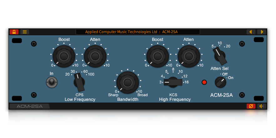The ACM-2SA vintage program EQ VST plug-in for Windows and Linux