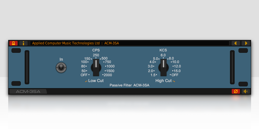 The ACM-3SA passive filter VST plug-in for Linux