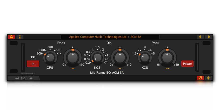 The ACM-5A mid-range EQ VST plug-in for Windows and Linux