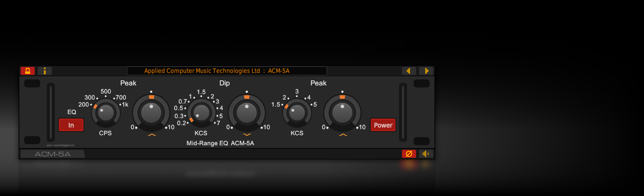 The ACM-5A vintage mid-range EQ plug-in for Windows and Linux