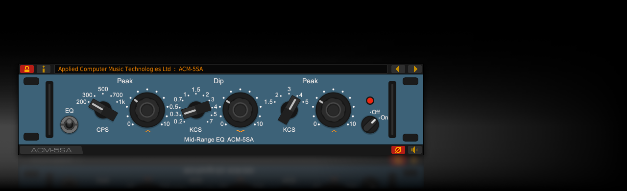 The ACM-5SA vintage mid-range EQ plug-in for Windows and Linux