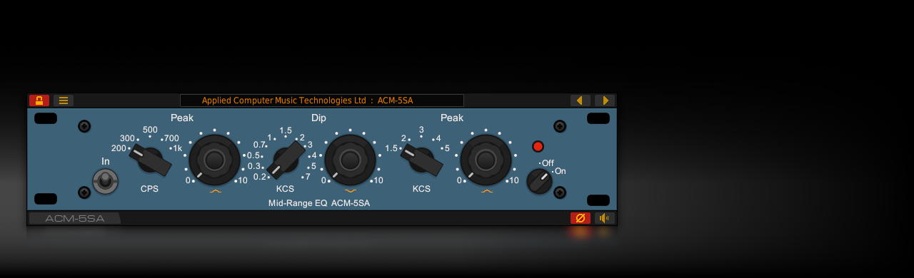 The ACM-5SA vintage mid-range EQ plug-in for Windows and Linux