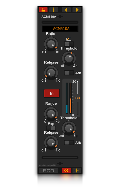 The ACM510A professional console channel dynamics VST plug-in for Windows and Linux