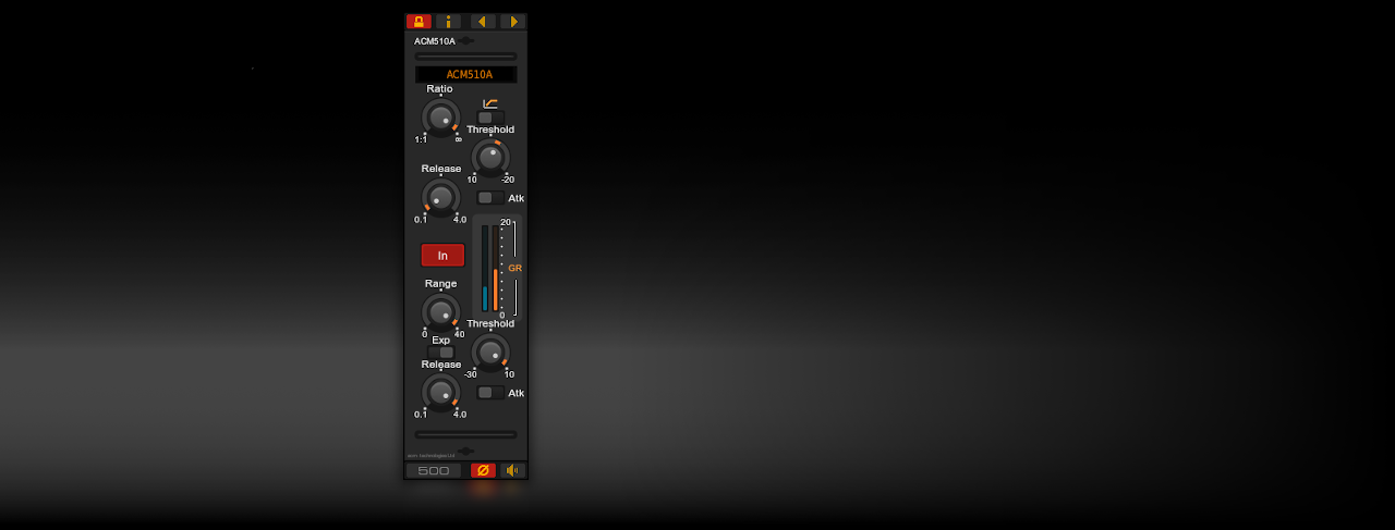 The ACM510A console channel dynamics plug-in for Windows and Linux