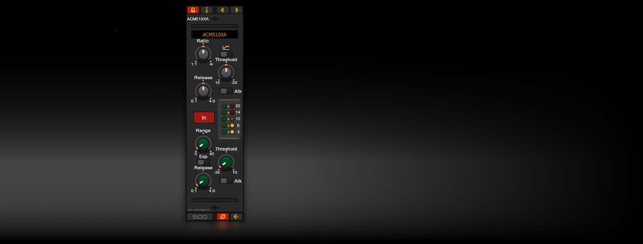 The ACM510XA console channel dynamics plug-in for Windows and Linux