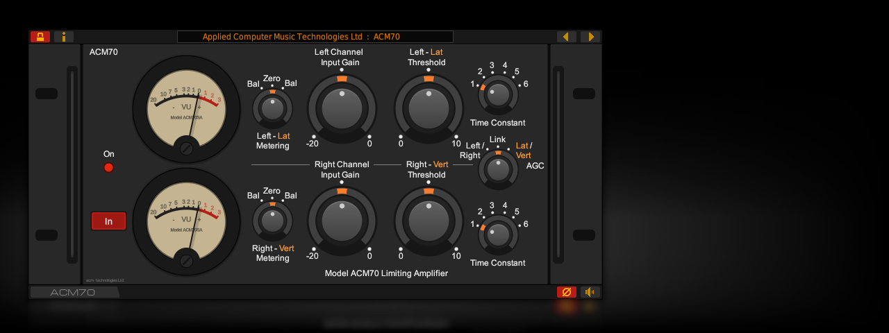 The ACM70 vintage limiter plug-in for Windows and Linux