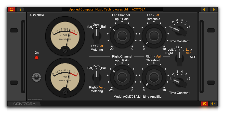 The ACM70SA vintage limiter VST plug-in for Windows and Linux