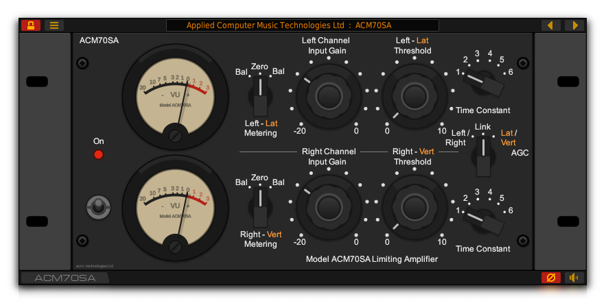 The ACM70SA vintage limiter VST plug-in for Windows and Linux