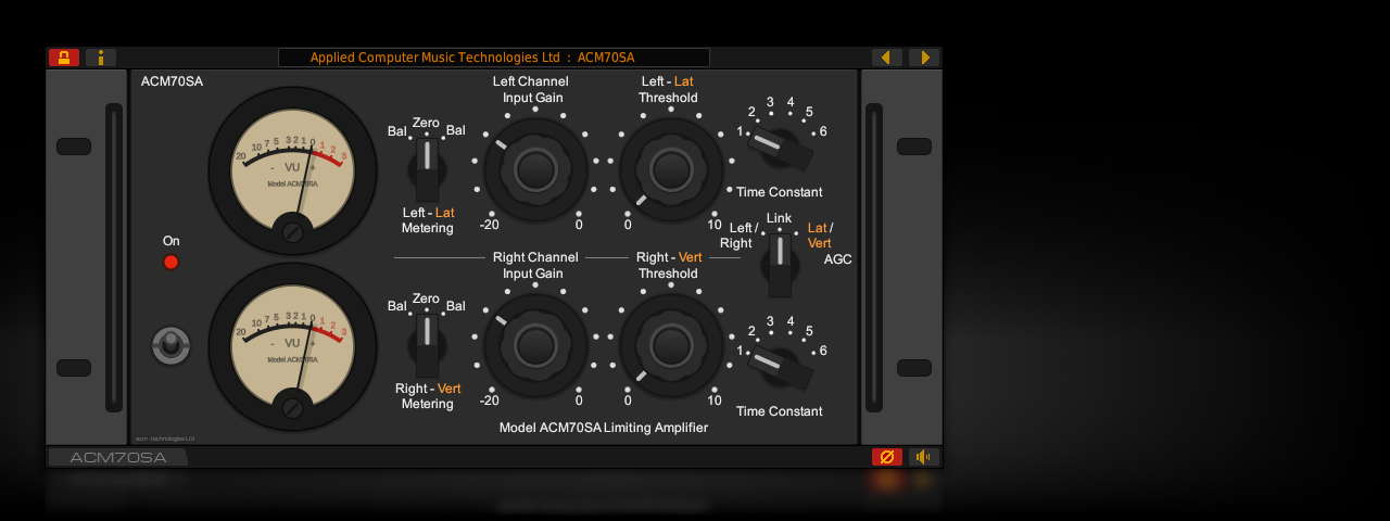The ACM70SA vintage limiter plug-in for Windows and Linux