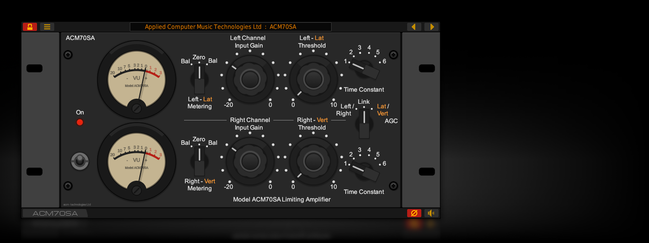 The ACM70SA vintage limiter plug-in for Windows and Linux