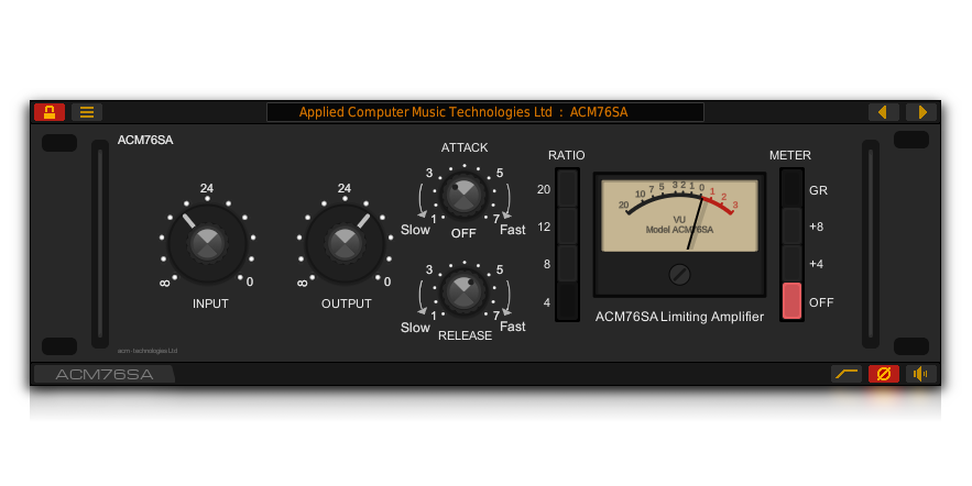 The ACM76SA vintage FET compressor VST plug-in for Windows and Linux